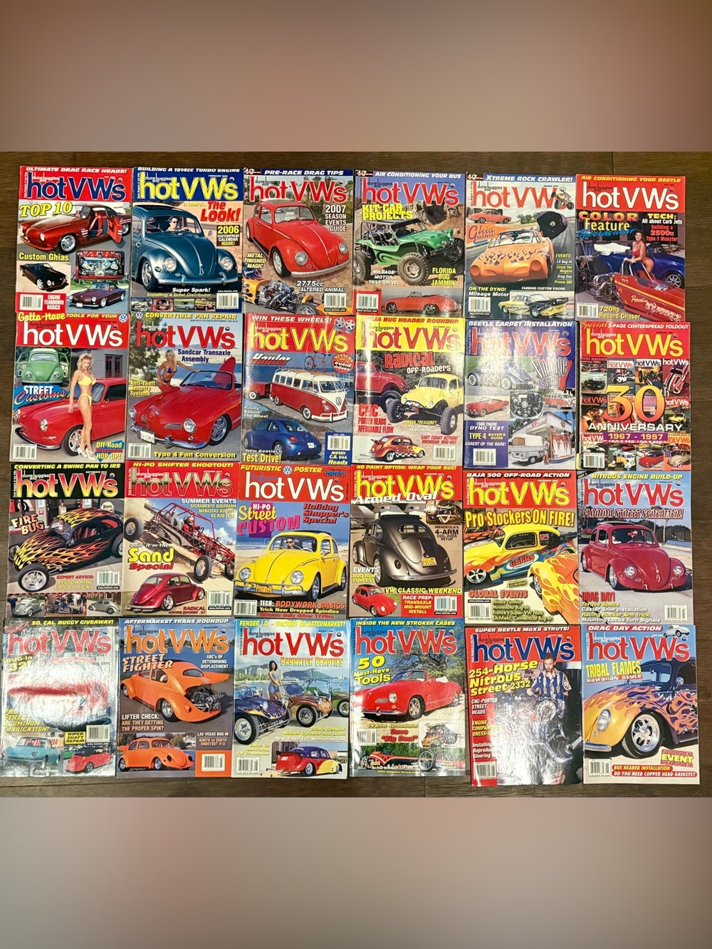 Hot VW's Magazine Lot of 24 from 1990s - 2000s Volkswagen Magazines Rare